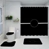 Badkamer Antislip Matten Letter Gedrukt Waterdichte Douche Gordijnen Fashion Toilet Cover Mats Four Stuk Set