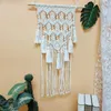 Gewebter Wandbehang, Bohemian-Stil, handgefertigt, schick, Heimdekoration, für Hochzeit, Wohnung, Schlafzimmer, Wohnzimmer, Quaste JJF11353