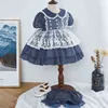 Été bébé filles vague point robes à manches courtes enfants enfants fille princesse vêtements + shorts 210521