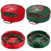 Sacos de armazenamento 1pcs60 / 75 grinalda de Natal saco vermelho verde polietileno material dobrável recipiente de recipiente à prova d 'água com punho