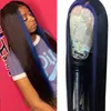Highlight Red Blue Wigs Brazilian 100% Human Hair Straight 13*4 Lace Front Wig Middle Part 12-32inch Peruvian Indian Raw Virgin Hairs Yirubeauty