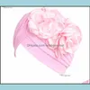 Bonnet/Skl Casquettes Chapeaux Chapeaux, Foulards Gants Accessoires De Mode Vintage Double Fleur Bonnet Turban Style Chapeau Femmes Bandeaux Turbante Cheveux Dr