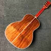 Custom 39 inch OOO Type Alle solide koa hout akoestische gitaar achterzijde is solidwood