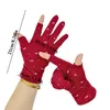Fünf Fingerhandschuhe Frauen Sonnencreme Driving rutschfeste Baumwolle dünne Anti-UV-Elastizität im Sommer Mode Atmungsaktive Halbfingerhandschuh