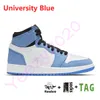 2023 Top Quality Jumpman 1 High OG 1s Basketbollskor för män Dark Marina Blues University Blue Royal Patent Bordeaux Rebellionaire Heritage Women Sneakers Sneakers