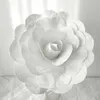 Dekoratif çiçekler büyük yapay kadife şakayık sahte çiçek stüdyo çekim romantik tema düğün şovu arka plan ipek çelenkler
