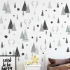 Nordic Forest Geometric Deer Triangle Wall Stickers För Barnrum Kindergarten Klassrum Väggdekorationer Posters Konst Hem Dekaler 210615