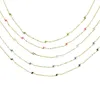 Gold Color Choker 5PCS Candy Neon Enamel Bolt Lightning Charm Fashion Colorful Women Summer Necklace