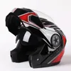 Motorcykelhjälmar professionell racing flip up hjälm modulära dubbla lins män kvinnor full ansikte casque capacete moto casco