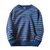 Children's clothing boys autumn striped tops students long-sleeved t-shirts sweatshirt spring and trendy P4761 211029