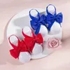 الصلبة اللون اليدوية grosgrain الشريط bowknot الرضيع أول مشوا حافي القدمين الصنادل الأزياء طفل الفتيات اكسسوارات الوليد التصوير الدعائم