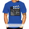 Men's T-Shirts Funny Men Clapperboard Director Video Scene Grey TV Movie Clapper Board Film Slate Cut Clothes Cotton 2021 Fashion T Shirt