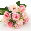 Decorative Flowers & Wreaths Multicolor Tea Rose Vase For Home Decoration | Daisy Accessories, Plastic Artificial Wedding,