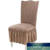 Seersucker stol täcke för matsal bankett slipcover med kjol elastisk bröllopsäte heminredning täcker fabrikspris expert design kvalitet senaste stil