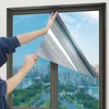 Window Stickers Top One Way Mirror Film Self-adhesive Reflective Solar Privacy Tint For Home Blue Silver Glass