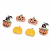 Halloween huile dégoulinant alliage drôle pendentif Cheveux Bracelet Collier DIY Boucles D'oreilles accessoires avion citrouille