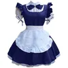 Sexy French Maid Costume Sweet Gothic Lolita Dress Anime Cosplay Sissy Maid Uniform Plus Size Halloween Costumes For Women 2021 Y0903