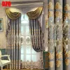 Gardin Drapes Cloth European Style Gardiner för vardagsrum Chenille Bedroom Shading Broderi Window Valance