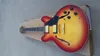 Custom transparente guitarra elétrica dourado corpo oco rosa fingerboard de madeira 22 traste alta qualidade