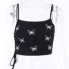 Traf Crop Tops For Girls Corset Camis Y2k Women Gothic Clothing Vintage Aesthetic Sexy Chest Binder Bra 22064P 210712