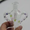 Corne de bœuf collecteurs de nectar corps narguilés pointe en titane 14mm GR2 mini tuyau en verre plate-forme pétrolière concentré de paille Dab Bong