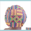 Extra stor storlek afrikanska m￶nster kepsar tryck kvinnor satin fodrad headwrap bonnets natt s￶mn vinter hatt damer turban txrbx beanieskull caps kwaov