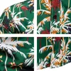 50kg100kg Mens Fashion Tropical Coconut Tree Gedrukte knop Hawaiiaanse shirts met lange mouwen 210412