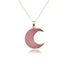 S2070 Fashion Jewelry Moon Pendant Necklace Resin Moons Sweater Necklaces