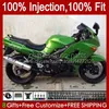 OEM-injectie Nieuwe groene glanzende kuip voor Kawasaki Ninja ZZR-400 ZZR-600 2001 2002 2003 2004 2005 2006 2007 84HC.87 ZZR600 ZZR400 ZZR 400 600 93 94 95 96 97 98 99 00 Body Kit