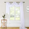 Party Decoration White Sheer Fabric Wedding Drapes Backdrop Curtain Stand Arch Po Booth Background Curtains Home Decor