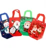 Tik Tok Non-woven Christmas Handväskor Återanvändbar Shopping Livsmedelsbutik Tote Förstärkt tecknad Handväska Party Favors Present Boutique Kläder Skor Förpackning 4496