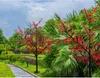 Ventes fer cerisier lampe simulation plante lumineuse paysage lampe éclairage décoratif modélisation