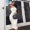 Ricorit sexy bodycon potlood jurk vrouwen zomer strapless off shoulder midi jurken nachtclub avondfeest jurk voor vrouwelijke 210419