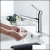 Badrumsvaskkranar kranar, duschar som Home Garden Basin kran Enstaka handtag Mixer TAPS Black Color Deck monterad och kallt vatten kran Dr