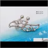 Drop Delivery 2021 Vintage Hollow Ear Cuff Punk Clip on Crystal Butterfly örhängen för Women Party Jewelry Gift Q1ZJS