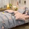 Set di biancheria da letto Set di stampa di moda 4 pezzi per camera da letto Tessili per la casa di lusso Copriletti morbidi Letto matrimoniale Comodo copripiumino Federa