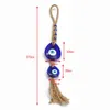 Lucky Eye Glass Blu Turco Evil Eye Ciondolo Appeso a parete Multi colore Perline Decorazione fatta a mano per la casa Soggiorno Auto BE254 G1019