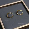 Classique Lettres Boucles D'oreilles Goujons Rétro Designer Boucles D'oreilles Femmes Marque Charme Boucles D'oreilles Bijoux Cadeau Pour La Fête Anniversaire