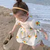 Girls clothes sweet dress baby birthday party leisure holiday seaside beach dresses 2-7Age Beibei fashion Quality child clothing Q0716