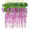 Yapay Wisteria Asma Çiçek 75 cm 110 cm 12 adet Set Sahte Wisteria Uzun Asılı Çiçekler Düğün Noel Ev Bahçe Dekor Için