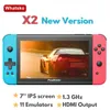 WhatsKo X2 Game Console 7-Inch IPS-schermuitvoervideo 11 Eimulator PS1 Retro Arcade Handheld Player draagbare spelers