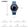 Sinobi Nowy Unikalny Obrotowy Creative Watch Męska Stalowa Siatka Zespół Quartz Wristwatches Sports Casual Blue Male Zegarki Reloj Hombre Q0524