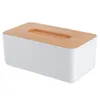 ティッシュボックスナプキン木製のプラスチックボックスソリッドウッドナプキンホルダースタイリッシュな竹カバーのタオルケースシンプルなファッション家庭用カートン