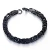 Bracciale bizantino in acciaio inossidabile Gioielli di moda Larghezza 8,5 mm Lunghezza 23 cm Catena a maglie Inte22