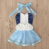 Été bébé bébé fille filles princesse fête tutu robe neige bébé anniversaire photo costumes mode bébé vêtements princesse reine robe G1129