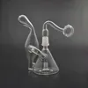 Partihandel Recycler Glass Bong Hookah Recyable Dab Rigs R￶kning Vatten R￶r Huvudr￶r Storlek 14mm Joint med sk￥l eller kvartsbanger