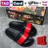 Fashion Mens Designer slippers womens slides sandals men Luxury shoes summer beach slide flat with box flower women sneakers leather rubber sandal