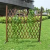 Fäktning, Trellis Gates Retractable Expanding Wooden Fence Pet Säkerhet för Patio Garden Lawn Decoration Carbizized Anticorrosive