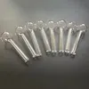 Cachimbos de 4 polegadas 10 cm Vidro Pyrex transparente Queimador de óleo Queima de tubo Grandes tubos Pontas de unhas