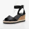 Luksusowe buty Damskie Projektanci Wedge Liny High Heel Sandals Panie Plus Rozmiar Wodoodporna platforma Klamra Usta ryb